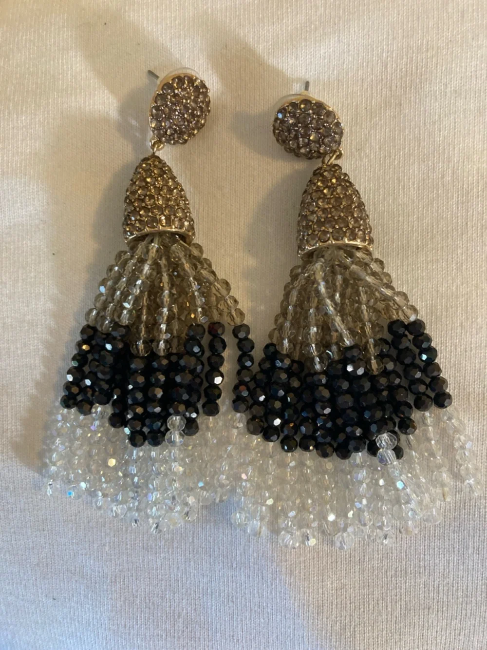 Baublebar Beaded Fringe Statement Chandelier Earrings